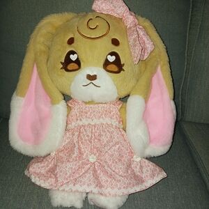 Sugary Carousel Sugarbell Plushie Cinnabunny the Barista Bun Handmade Pink Dress